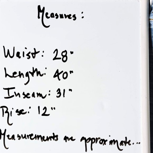 Pol TKP113 Striped Denim Flare Leg Raw Hem Blue Light Wash Jeans Size Medium - Picture 10 of 10